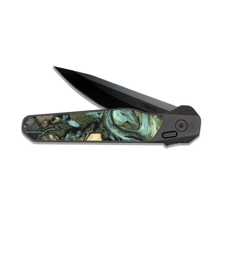EDC Dark Slate Wood Pocket Knife - Marlie (Pattern, 819700)