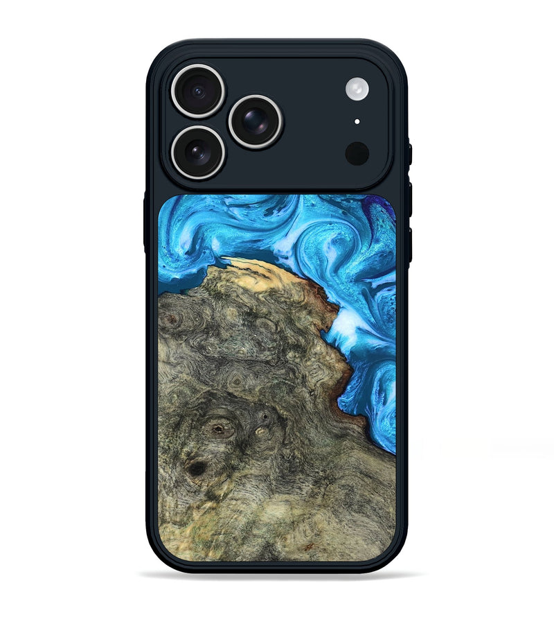 iPhone 17 Pro Max Wood Phone Case - Alda (Blue, 819706)