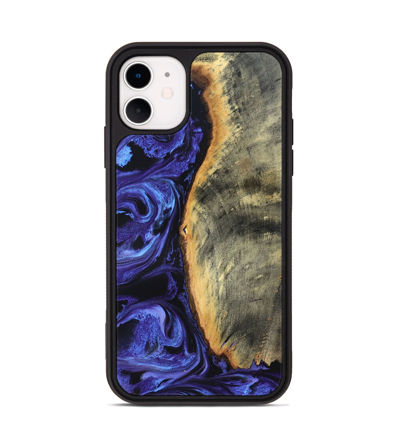 iPhone 11 Wood Phone Case - Tomeka (Purple, 819707)
