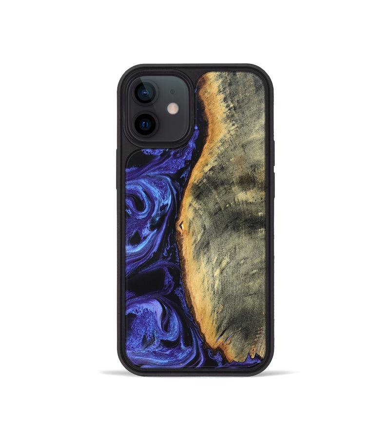 iPhone 12 mini Wood Phone Case - Tomeka (Purple, 819707)