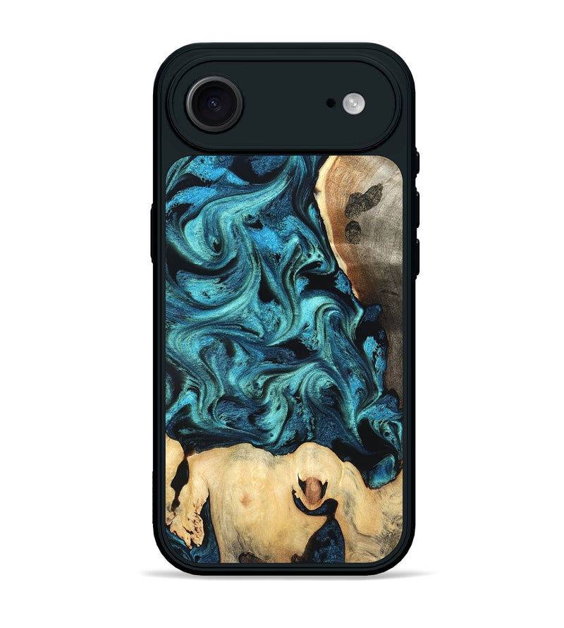 iPhone 17 Air Wood Phone Case - Mavis (Blue, 819708)