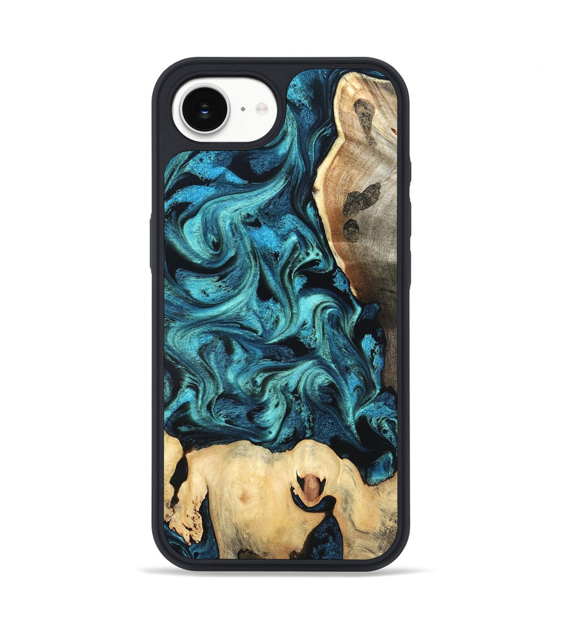 iPhone 17e Wood Phone Case - Mavis (Blue, 819708)