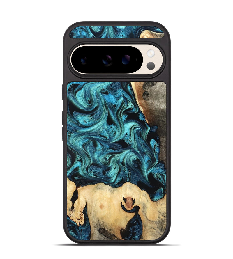 Pixel 10 Wood Phone Case - Mavis (Blue, 819708)