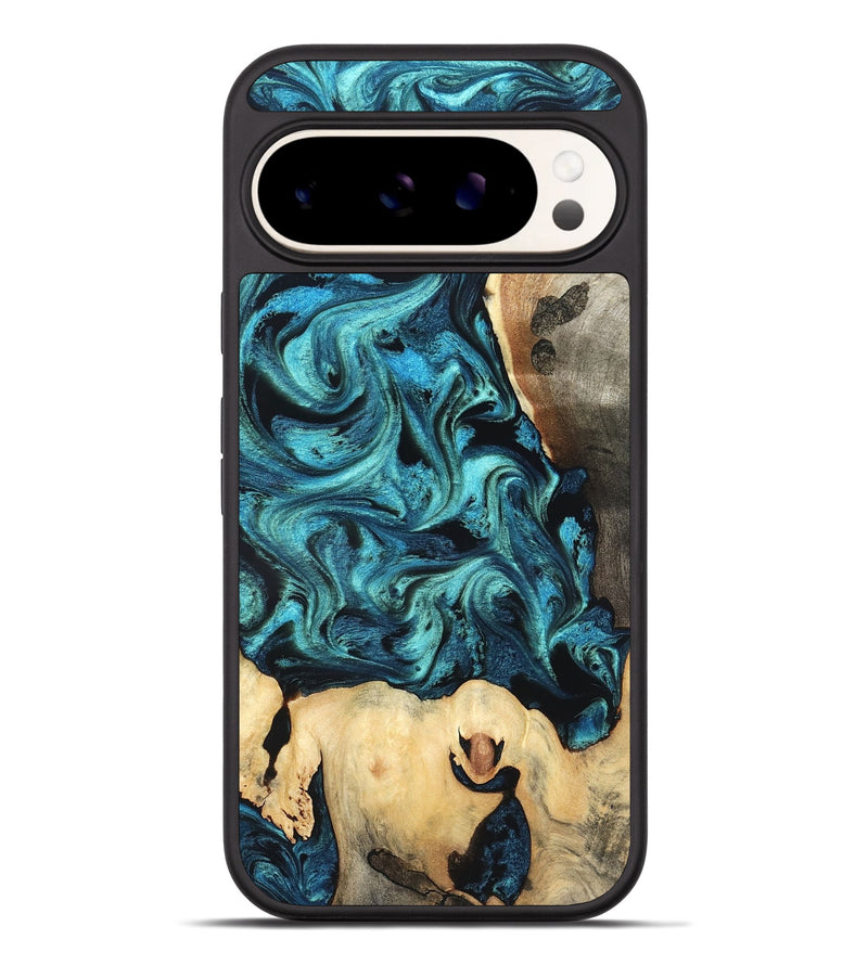 Pixel 9 Pro XL Wood Phone Case - Mavis (Blue, 819708)