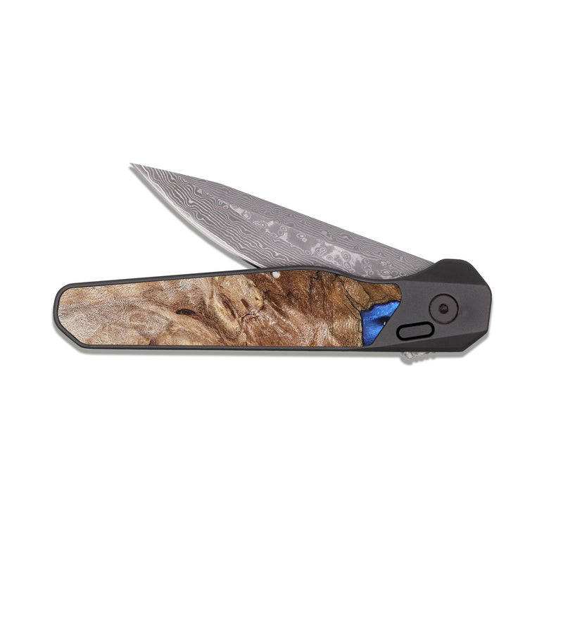EDC Dark Damascus Wood Pocket Knife - Blake (Cosmos, 819711)