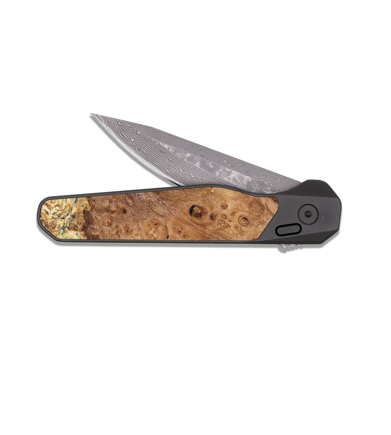 EDC Dark Damascus Wood Pocket Knife - Thurman (Coastal, 819713)