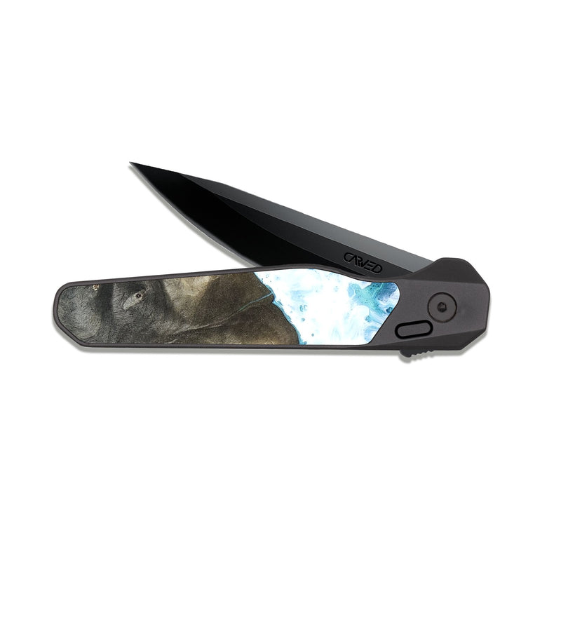 EDC Dark Slate Wood Pocket Knife - Ashlyn (Coastal, 819719)