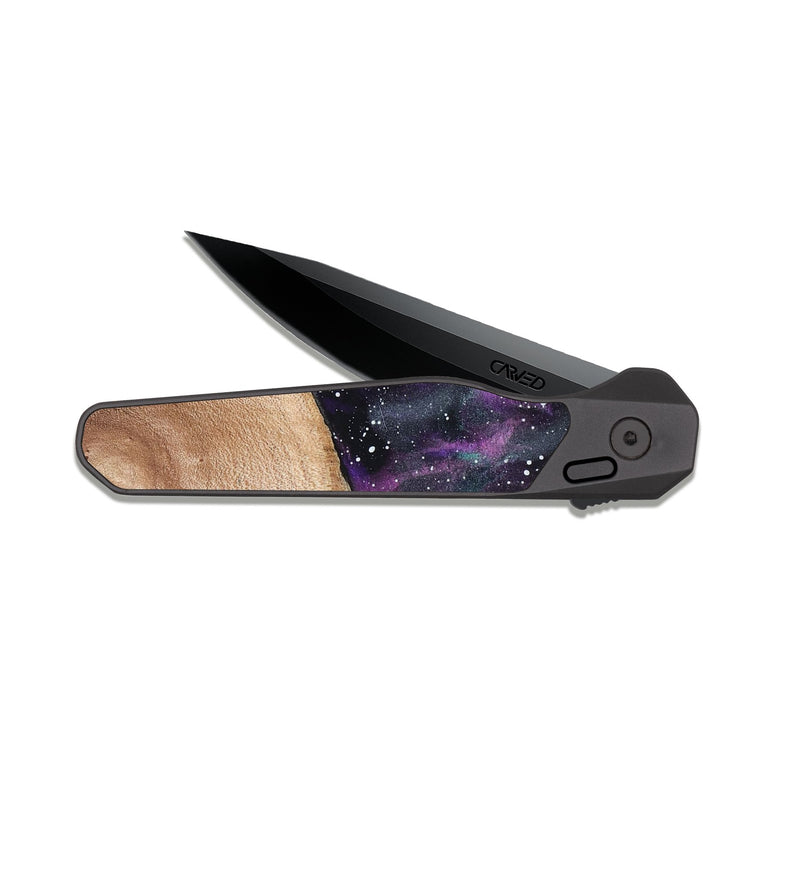 EDC Dark Slate Wood Pocket Knife - Malakai (Cosmos, 819743)