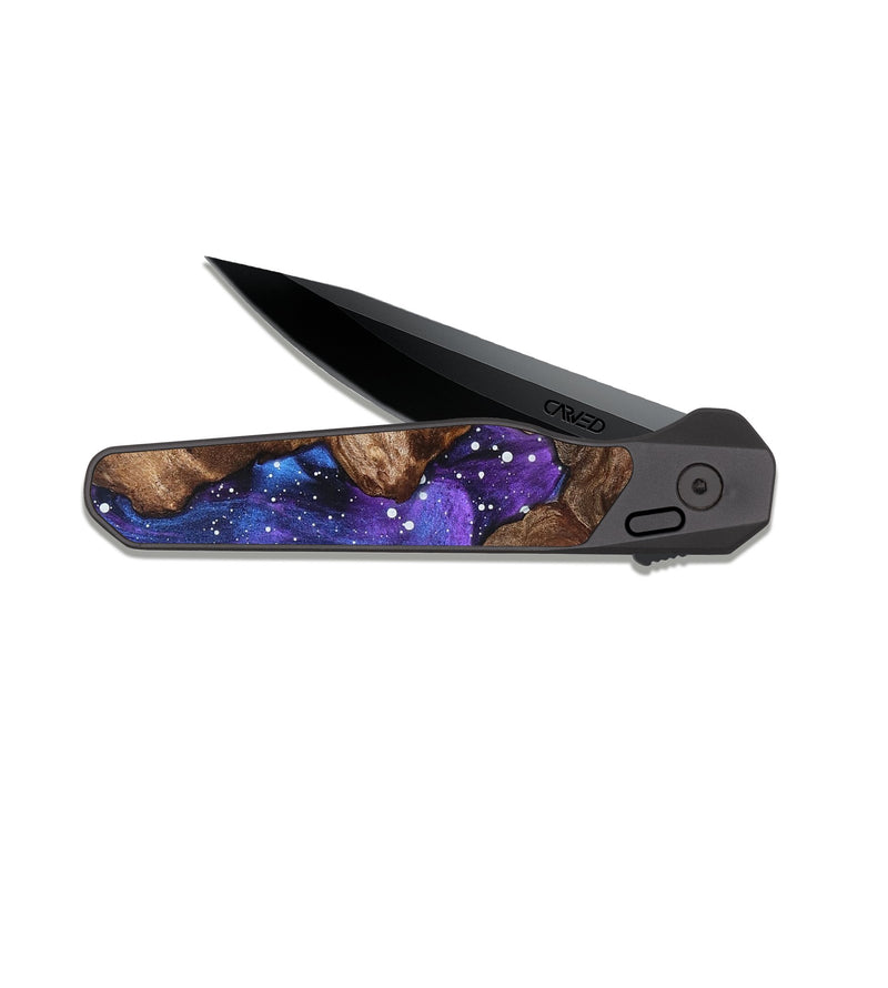EDC Dark Slate Wood Pocket Knife - Russel (Cosmos, 819744)