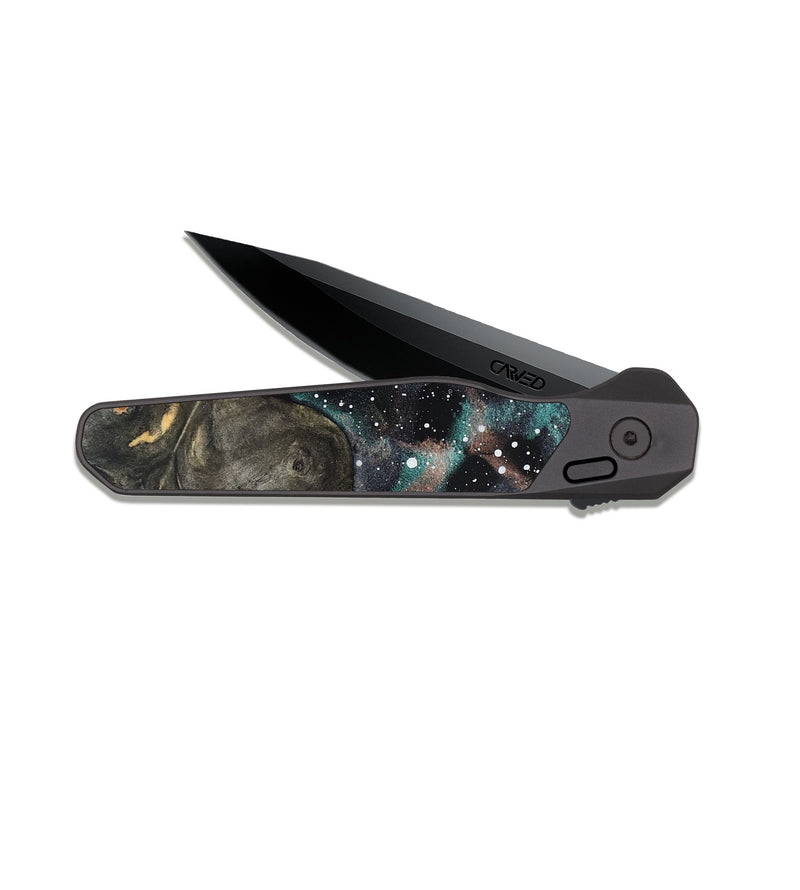 EDC Dark Slate Wood Pocket Knife - Valery (Cosmos, 819747)