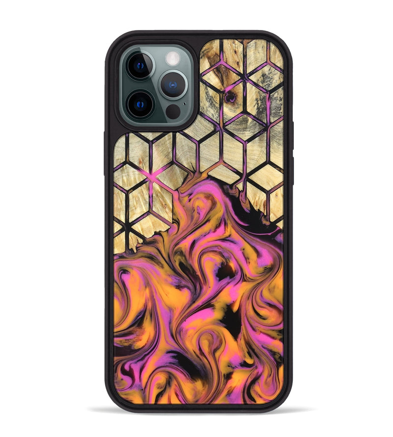 iPhone 12 Pro Max Wood Phone Case - Una (Neon, 819749)