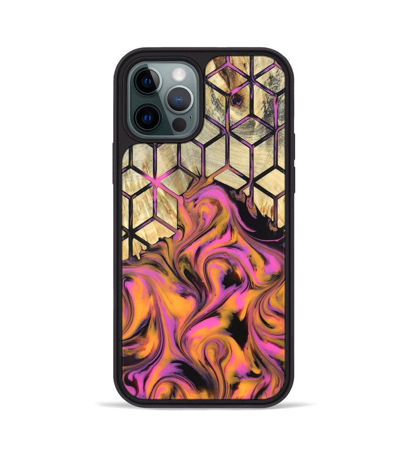 iPhone 12 Pro Wood Phone Case - Una (Neon, 819749)