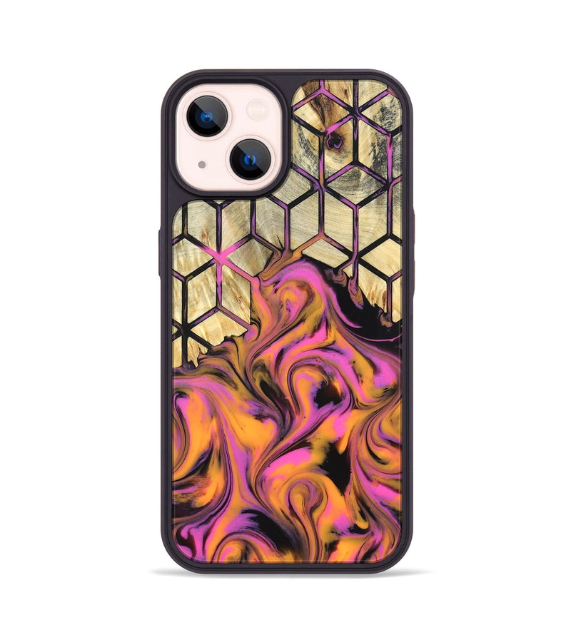 iPhone 14 Wood Phone Case - Una (Neon, 819749)