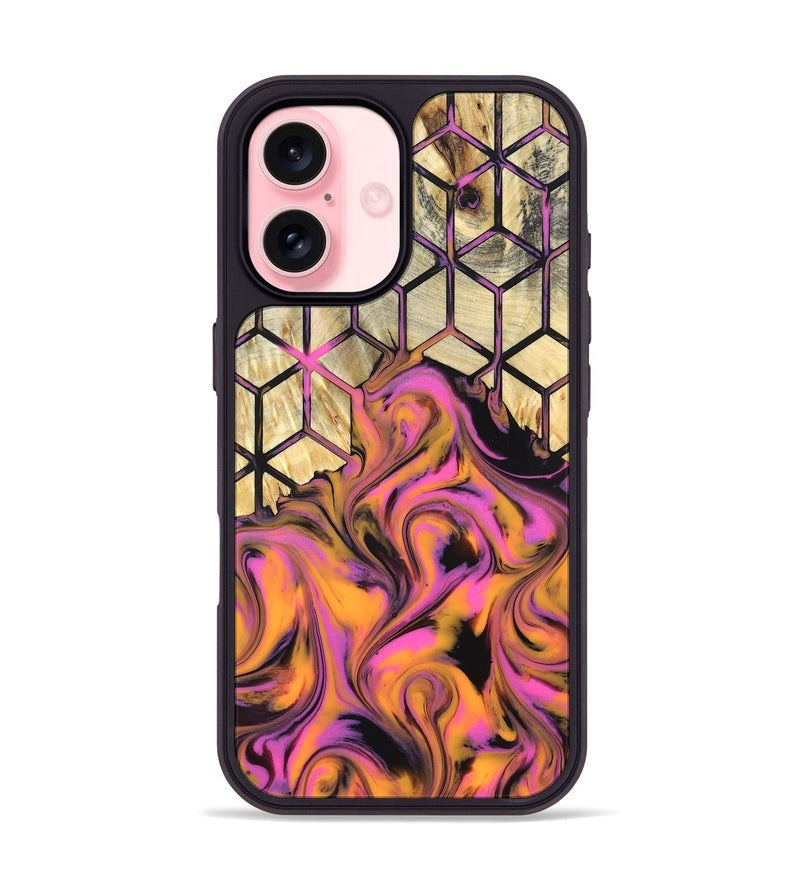 iPhone 16 Wood Phone Case - Una (Neon, 819749)