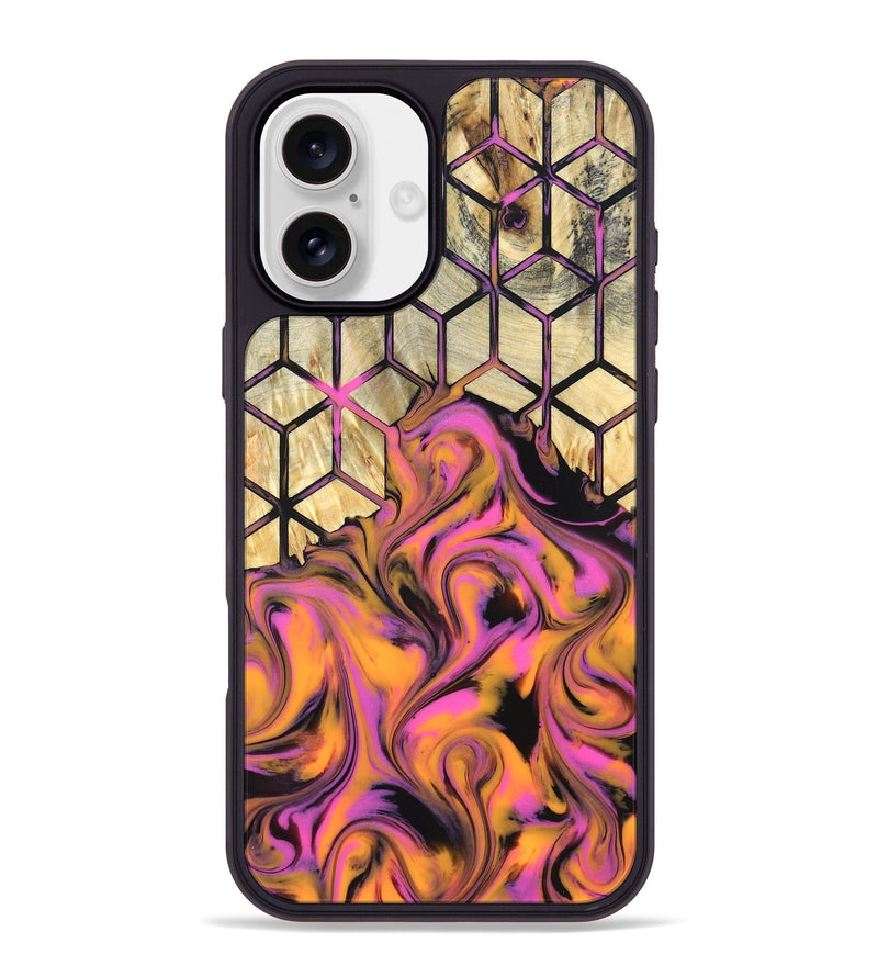 iPhone 16 Plus Wood Phone Case - Una (Neon, 819749)