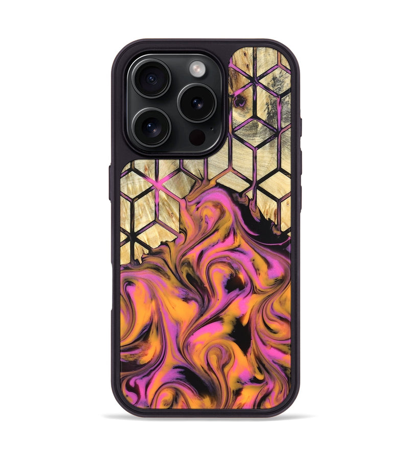 iPhone 16 Pro Wood Phone Case - Una (Neon, 819749)