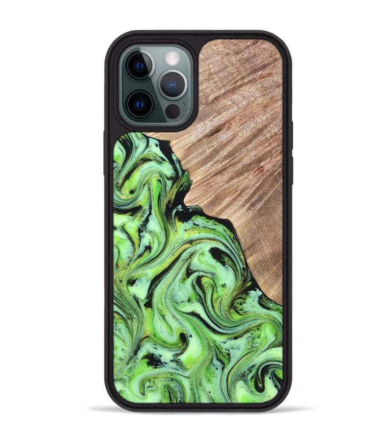 iPhone 12 Pro Max Wood Phone Case - Sunny (Neon, 819750)