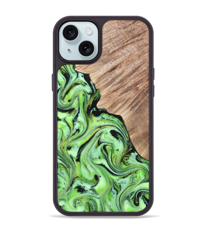iPhone 15 Plus Wood Phone Case - Sunny (Neon, 819750)