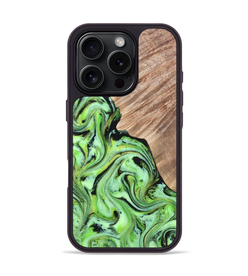iPhone 16 Pro Wood Phone Case - Sunny (Neon, 819750)