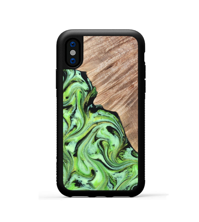 iPhone Xs Wood Phone Case - Sunny (Neon, 819750)