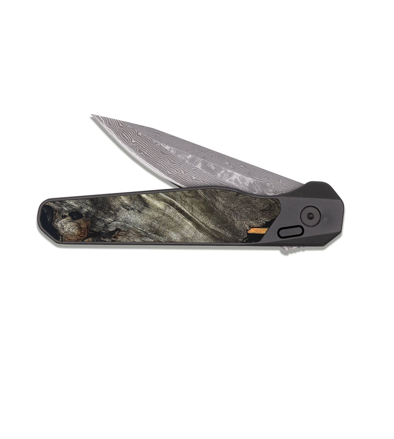 EDC Dark Damascus Wood Pocket Knife - Trish (Neon, 819751)