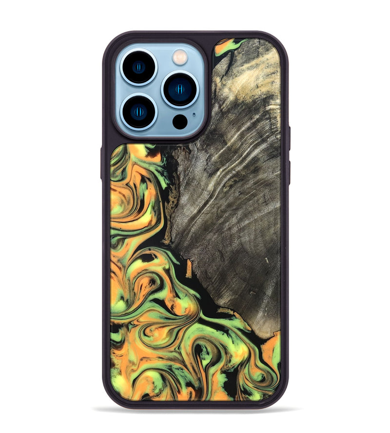 iPhone 14 Pro Max Wood Phone Case - Trish (Neon, 819751)