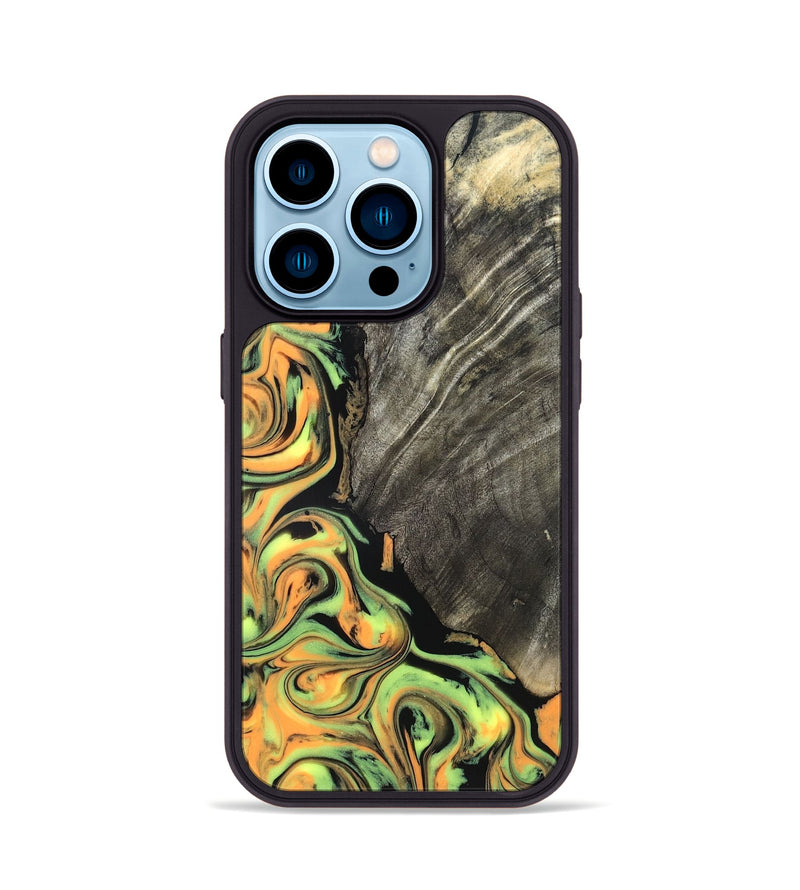 iPhone 14 Pro Wood Phone Case - Trish (Neon, 819751)