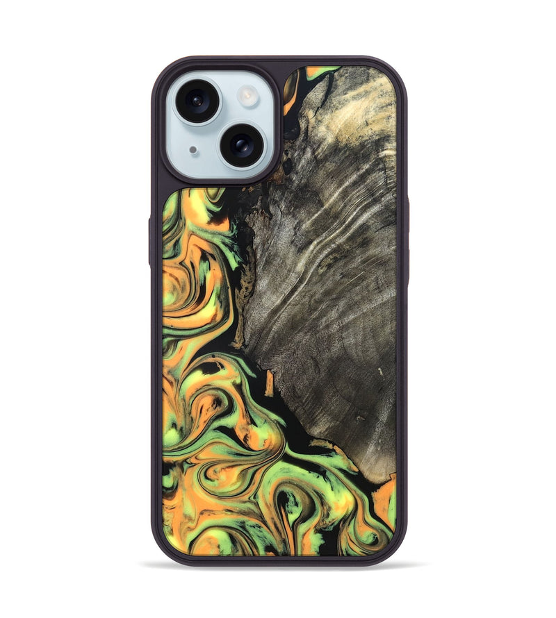 iPhone 15 Wood Phone Case - Trish (Neon, 819751)