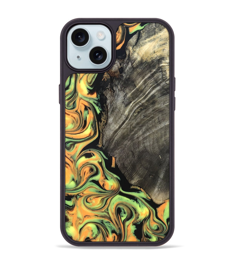 iPhone 15 Plus Wood Phone Case - Trish (Neon, 819751)