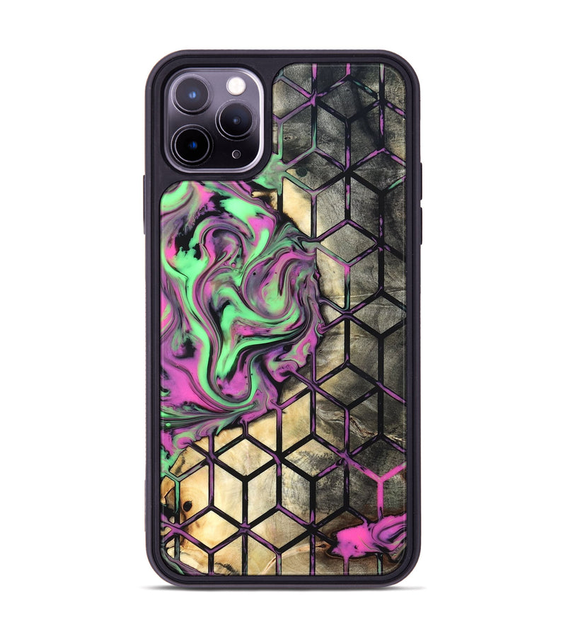 iPhone 11 Pro Max Wood Phone Case - Andria (Neon, 819752)