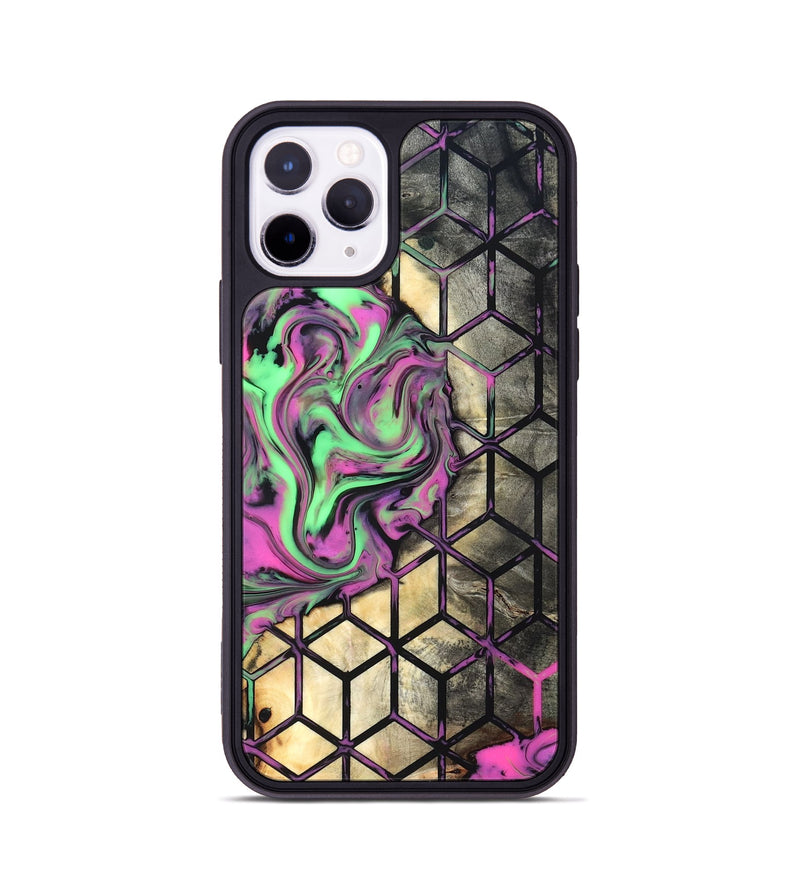 iPhone 11 Pro Wood Phone Case - Andria (Neon, 819752)