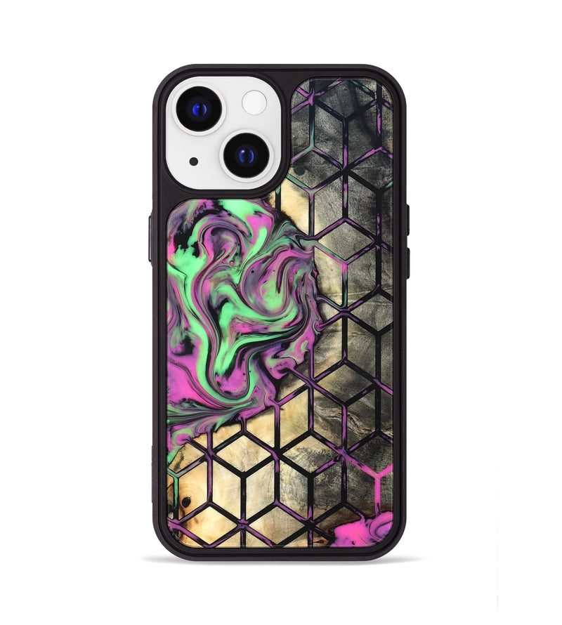 iPhone 13 Wood Phone Case - Andria (Neon, 819752)