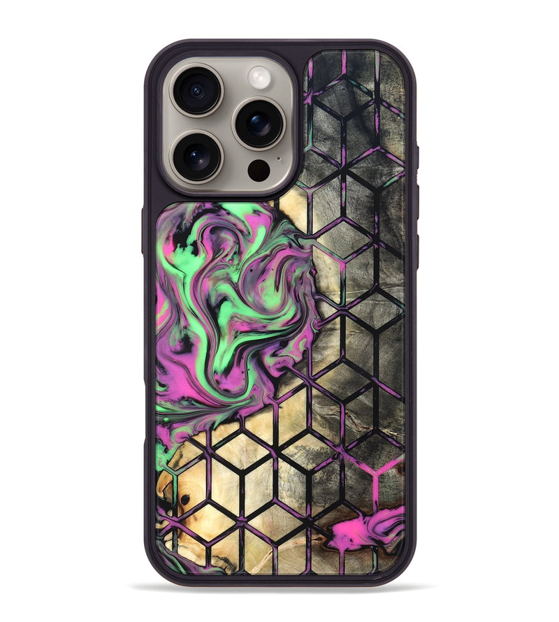 iPhone 16 Pro Max Wood Phone Case - Andria (Neon, 819752)
