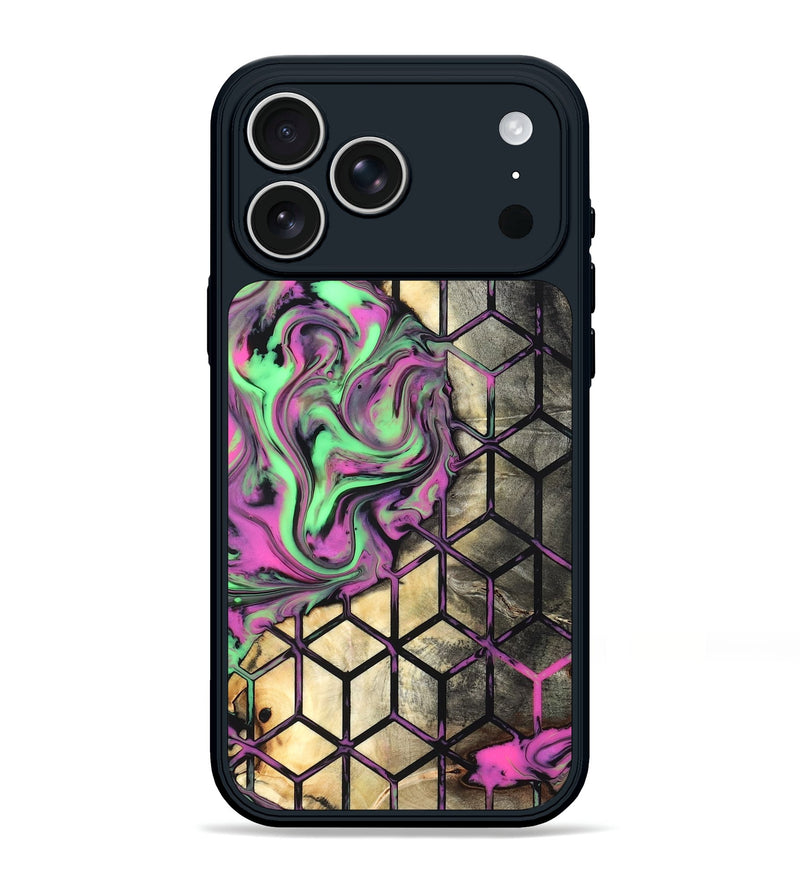 iPhone 17 Pro Max Wood Phone Case - Andria (Neon, 819752)