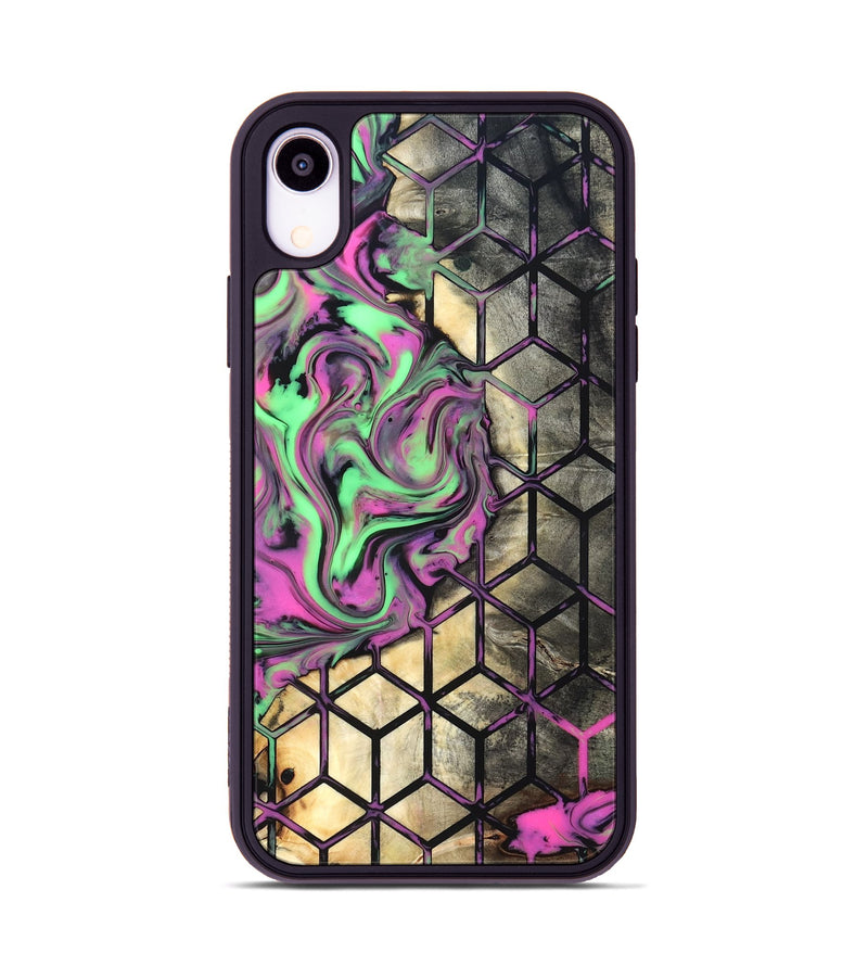 iPhone Xr Wood Phone Case - Andria (Neon, 819752)
