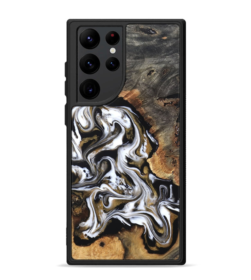 Galaxy S22 Ultra Wood Phone Case - Layla (Black & White, 819753)