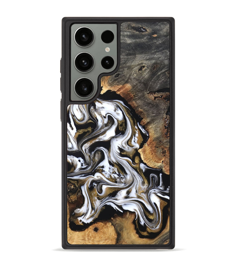 Galaxy S23 Ultra Wood Phone Case - Layla (Black & White, 819753)