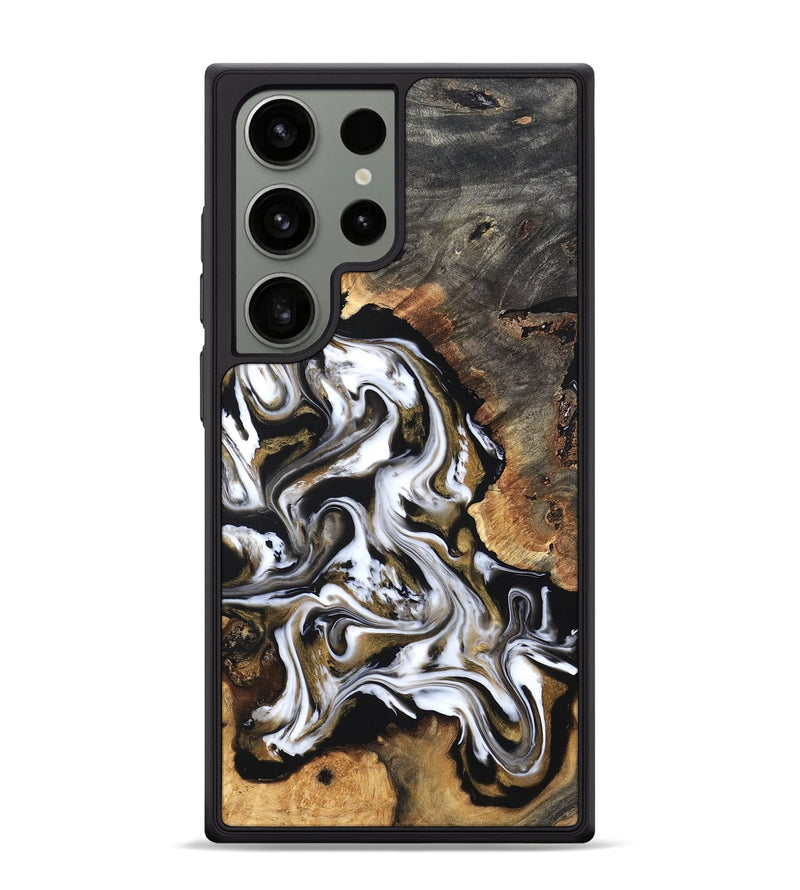 Galaxy S24 Ultra Wood Phone Case - Layla (Black & White, 819753)