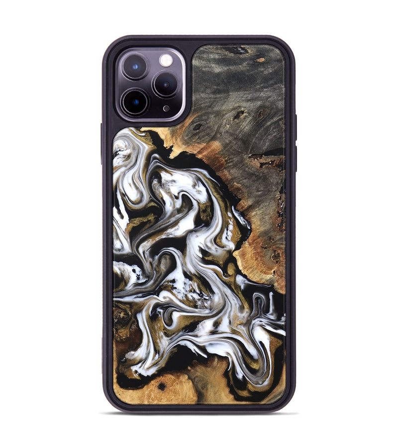 iPhone 11 Pro Max Wood Phone Case - Layla (Black & White, 819753)