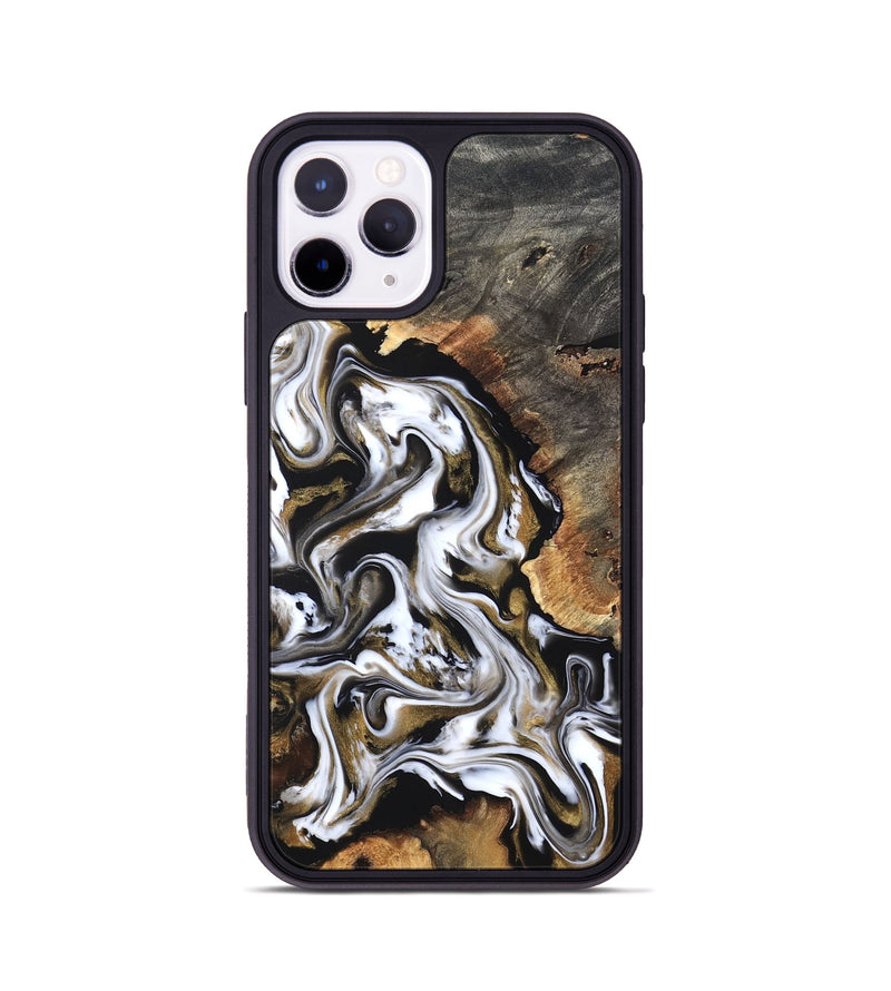 iPhone 11 Pro Wood Phone Case - Layla (Black & White, 819753)