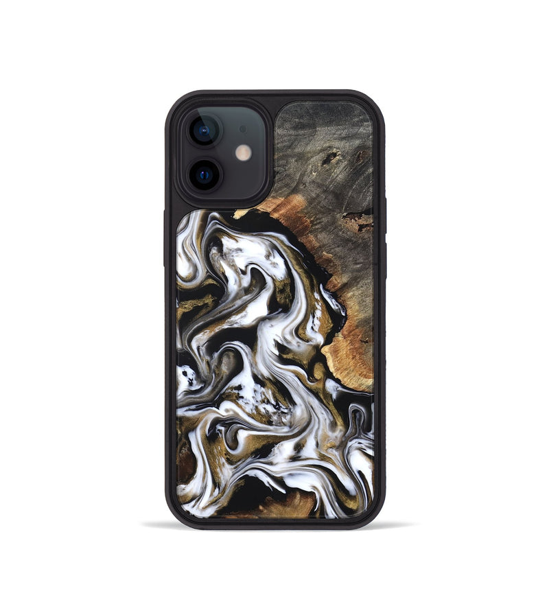 iPhone 12 mini Wood Phone Case - Layla (Black & White, 819753)
