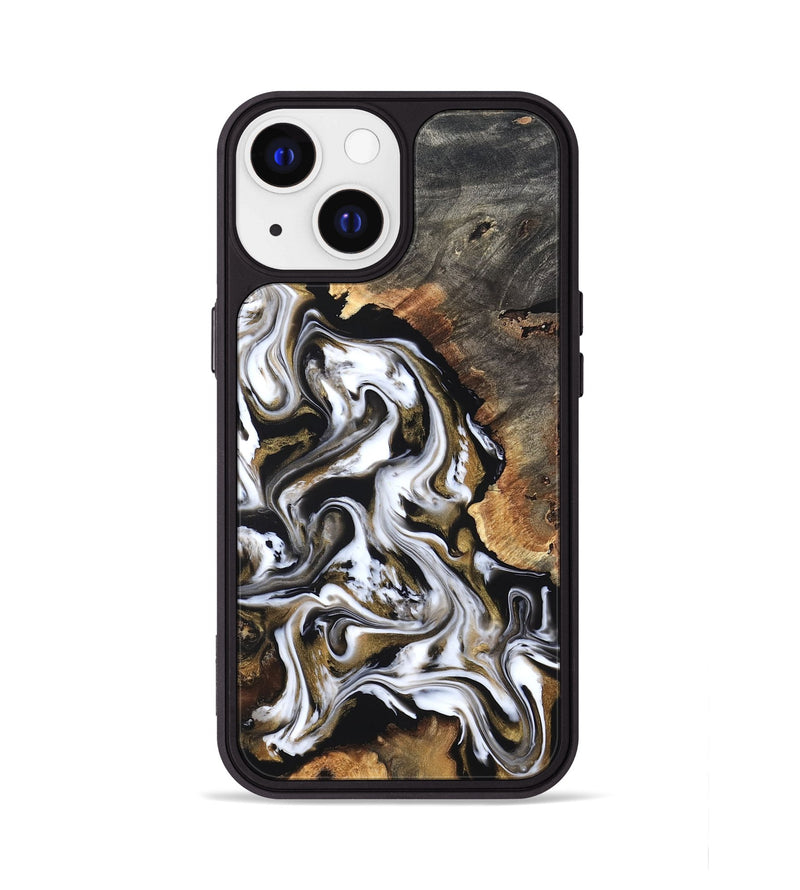 iPhone 13 Wood Phone Case - Layla (Black & White, 819753)