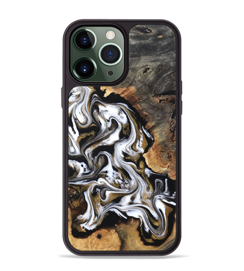 iPhone 13 Pro Max Wood Phone Case - Layla (Black & White, 819753)
