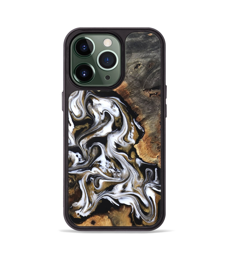 iPhone 13 Pro Wood Phone Case - Layla (Black & White, 819753)
