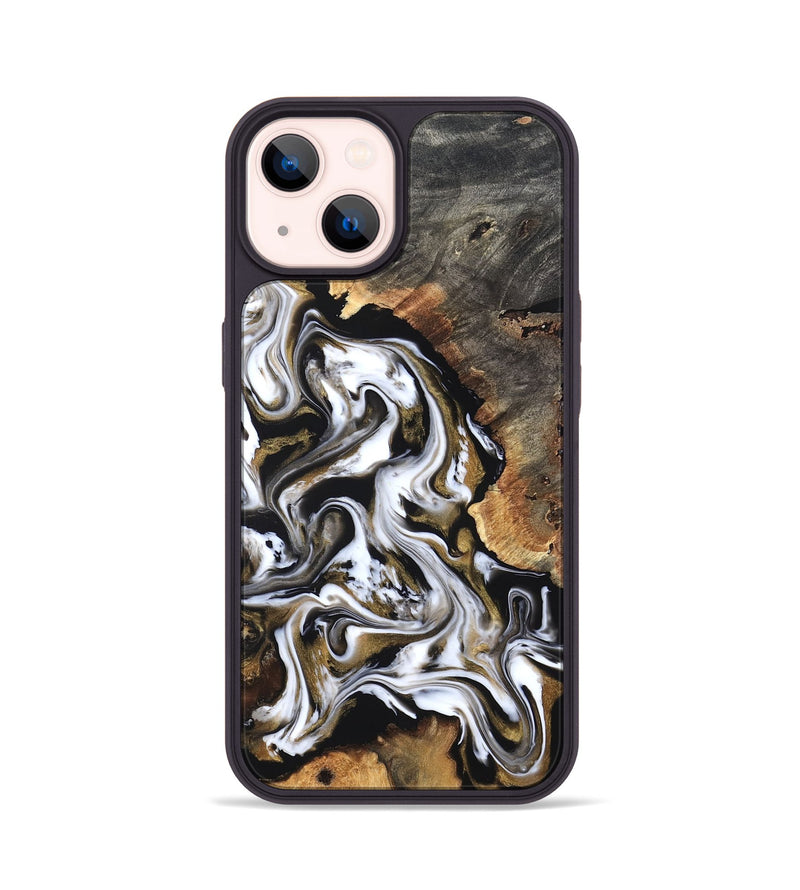 iPhone 14 Wood Phone Case - Layla (Black & White, 819753)