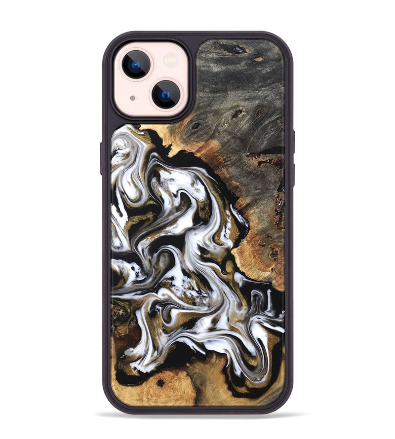iPhone 14 Plus Wood Phone Case - Layla (Black & White, 819753)