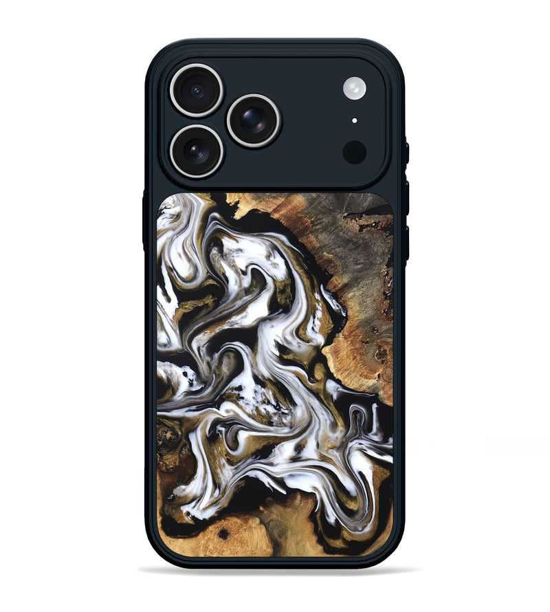 iPhone 17 Pro Max Wood Phone Case - Layla (Black & White, 819753)