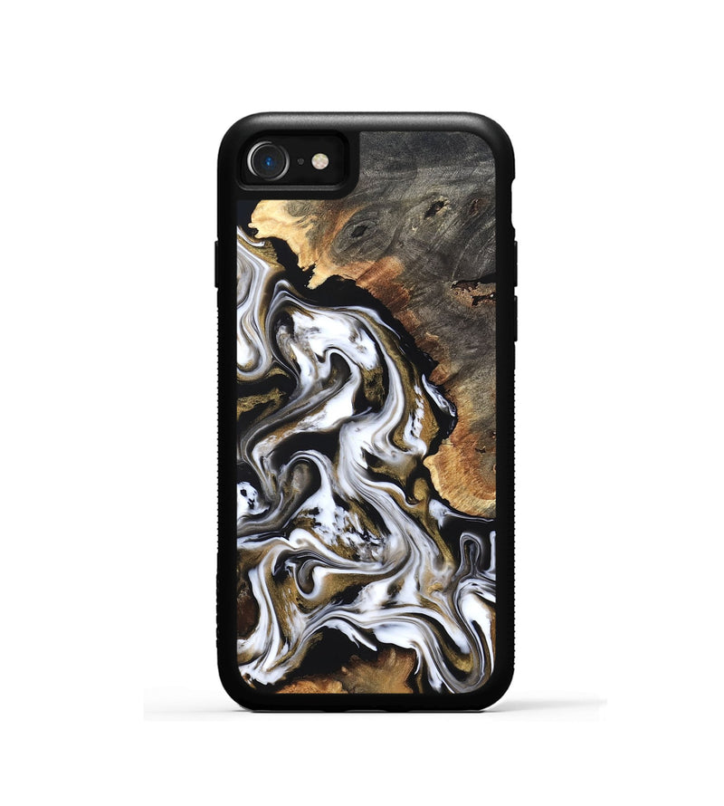 iPhone SE Wood Phone Case - Layla (Black & White, 819753)