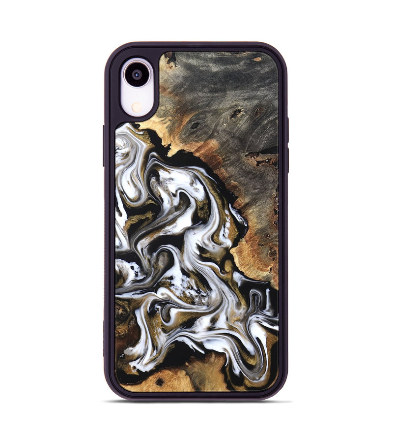 iPhone Xr Wood Phone Case - Layla (Black & White, 819753)