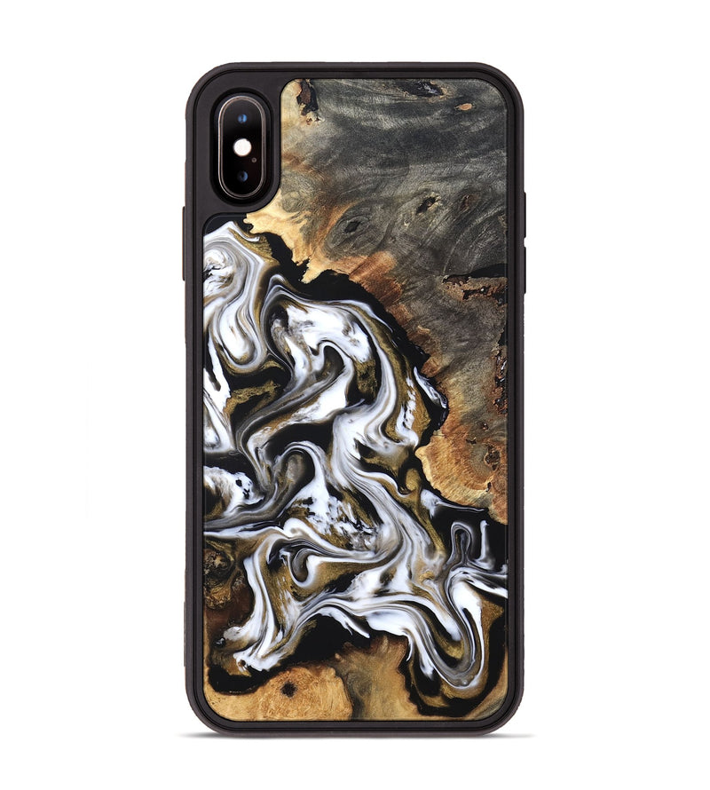 iPhone Xs Max Wood Phone Case - Layla (Black & White, 819753)